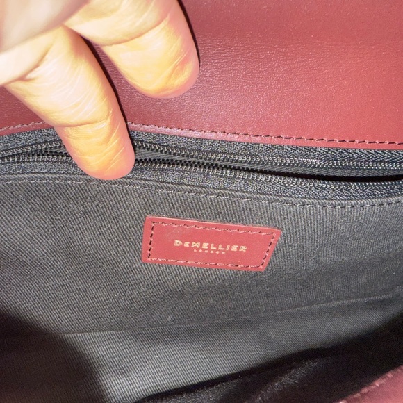 DeMellier Maroon Vancouver Clutch Rare Color NBW - Picture 10 of 11